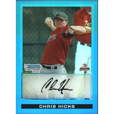 2009 Bowman Chrome Prospects Blue Refractors #BCP144 Chris Hicks