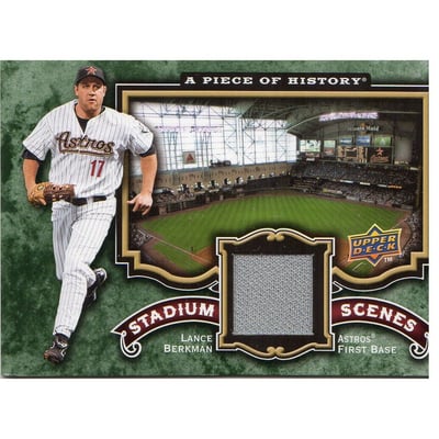 2009 UD A Piece of History Stadium Scenes Jersey #SSLB Lance Berkman