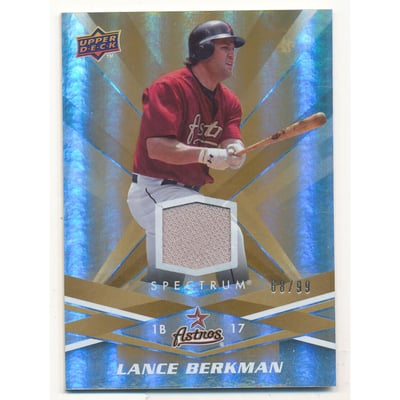 2009 Upper Deck Spectrum Gold Jersey #40 Lance Berkman Jsy