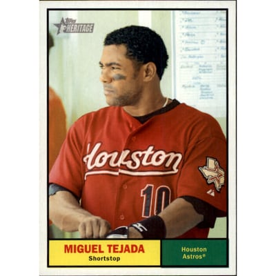 2010 Topps Heritage #436 Miguel Tejada SP