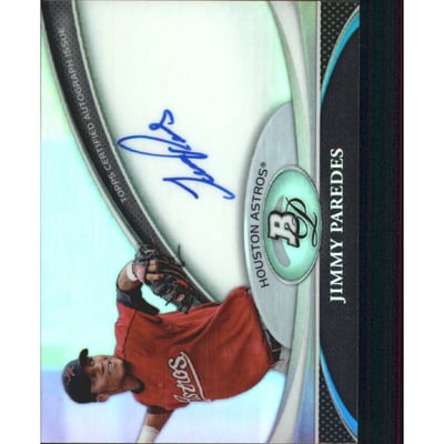 2011 Bowman Platinum Prospect Autograph Refractors #JP Jimmy Paredes
