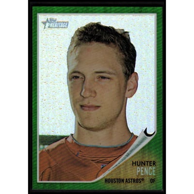 2011 Topps Heritage Chrome Green Refractors #C84 Hunter Pence