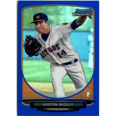 2013 Bowman Chrome Draft Draft Picks Blue Refractors #BDPP74 Austin Nicely