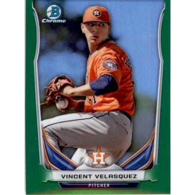 2014 Bowman Chrome Mini Factory Set Green Refractors #192 Vincent Velasquez