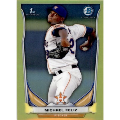 2014 Bowman Chrome Mini Factory Set Yellow Refractors #175 Michael Feliz