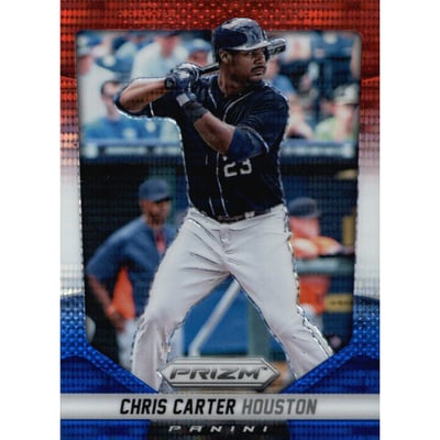 2014 Panini Prizm Prizms Red White and Blue Pulsar #130 Chris Carter