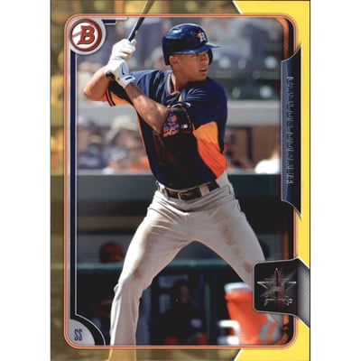 2015 Bowman Prospects Yellow #BP41 Carlos Correa