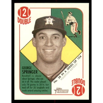2015 Topps Heritage '51 Collection Mini Black Back #38 George Springer