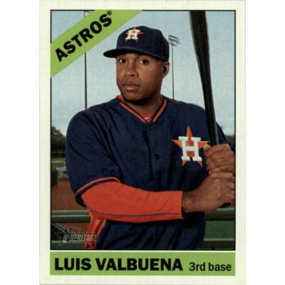 2015 Topps Heritage Gum Stained Back #679 Luis Valbuena