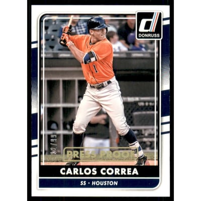 2016 Donruss Press Proof Gold #59 Carlos Correa