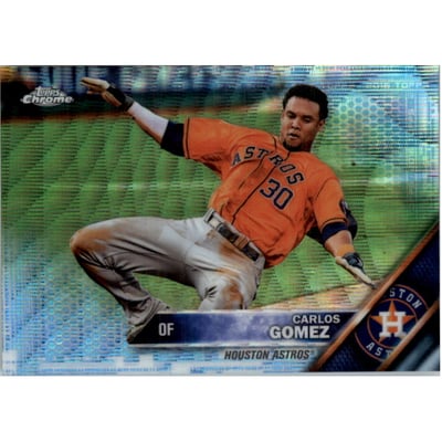 2016 Topps Chrome Blue Wave Refractors #118 Carlos Gomez