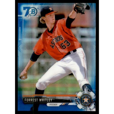 2017 Bowman Chrome Mini Prospects 70th Blue Refractors #BCP173 Forrest Whitley