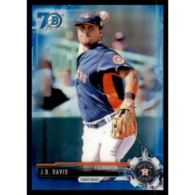 2017 Bowman Chrome Mini Prospects 70th Blue Refractors #BCP81 J.D. Davis