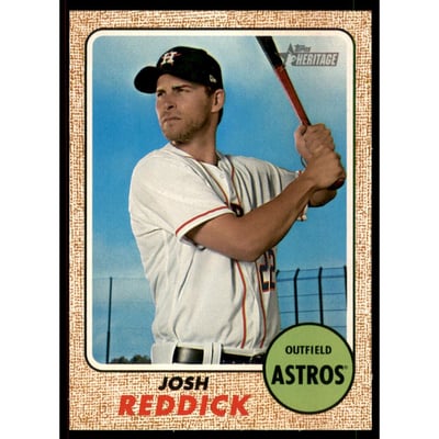 2017 Topps Heritage Bright Yellow Back #721 Josh Reddick