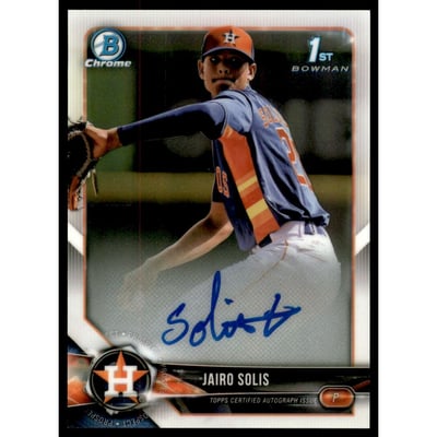 2018 Bowman Chrome Prospect Autographs #BCPAJS Jairo Solis