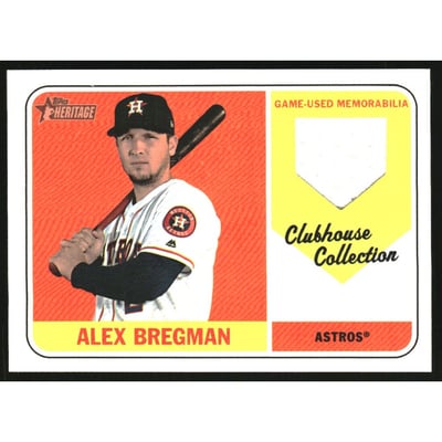 2018 Topps Heritage Clubhouse Collection Relics #CCRABR Alex Bregman HN