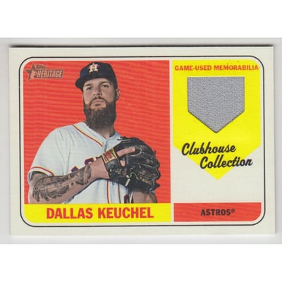 2018 Topps Heritage Clubhouse Collection Relics #CCRDK Dallas Keuchel HN
