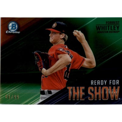 2019 Bowman Chrome Ready for the Show Green Refractors #RFTS12 Forrest Whitley
