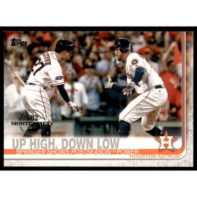 2019 Topps Factory Set 582 Montgomery #447 Up High, Down Low/Jose Altuve/George Springer