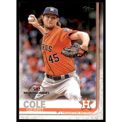 2019 Topps Factory Set 582 Montgomery #572 Gerrit Cole