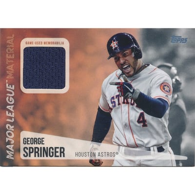 2019 Topps Major League Materials #MLMGS George Springer S2