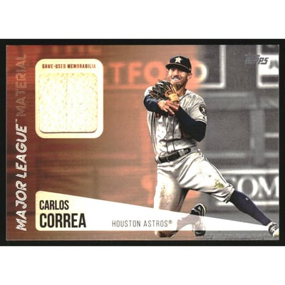 2019 Topps Update Major League Materials #MLMCC Carlos Correa