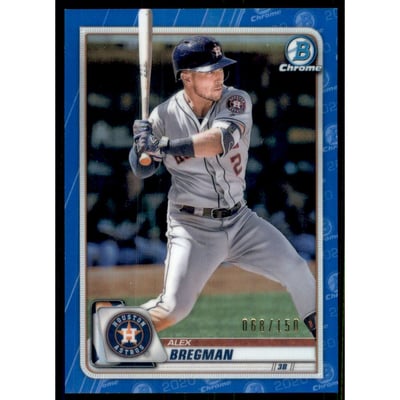 2020 Bowman Chrome Blue Refractors #56 Alex Bregman