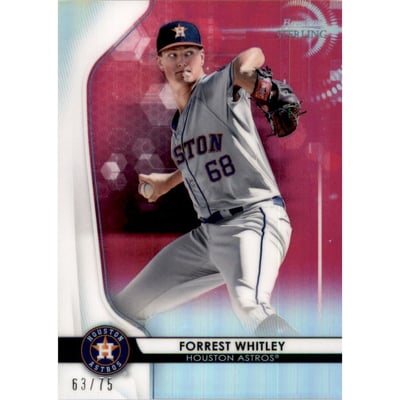 2020 Bowman Sterling Prospects Magenta Refractors #BPR31 Forrest Whitley