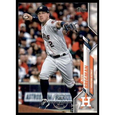 2020 Topps Factory Set 582 Montgomery Club #100 Alex Bregman