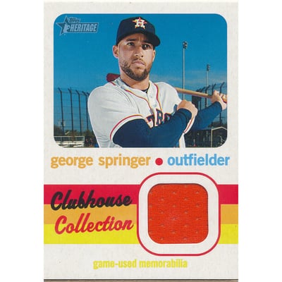 2020 Topps Heritage Clubhouse Collection Relics #CCRGS George Springer