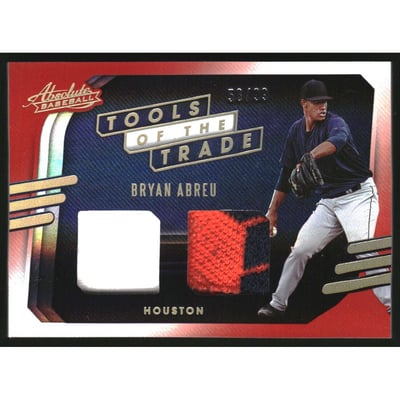 2021 Absolute Tools of the Trade Dual Swatches Spectrum Red #8 Bryan Abreu/99