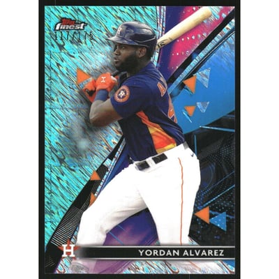 2021 Finest Aqua Shimmer Refractors #95 Yordan Alvarez