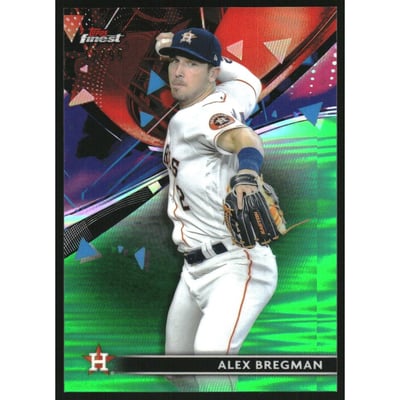 2021 Finest Green Refractors #83 Alex Bregman
