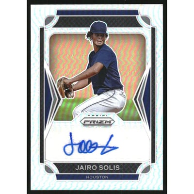 2021 Panini Prizm Draft Picks Autographs Prizms Silver #12 Jairo Solis