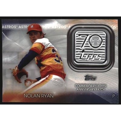 2021 Topps 70th Anniversary Commemorative Logo Patches #70LPNR Nolan Ryan