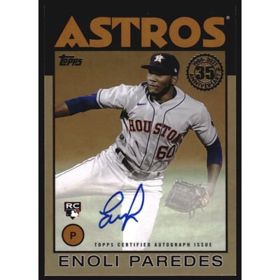 2021 Topps '86 Topps Autographs Gold #86AEP Enoli Paredes/50 S2