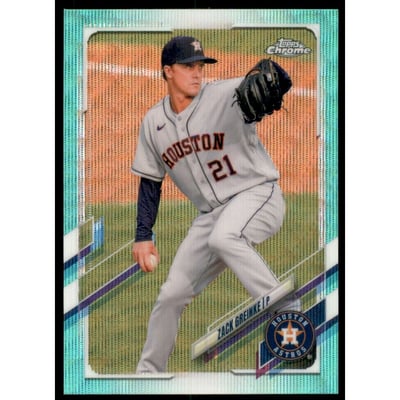 2021 Topps Chrome Aqua Wave Refractors #154 Zack Greinke