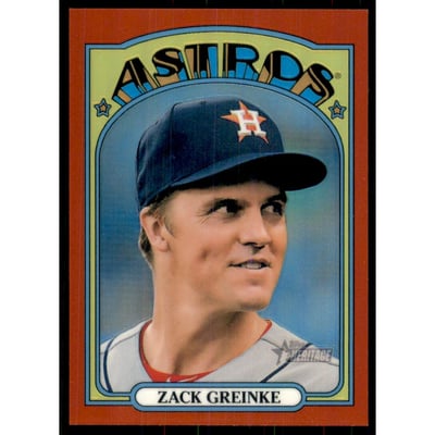 2021 Topps Heritage Chrome Red Refractors #423 Zack Greinke