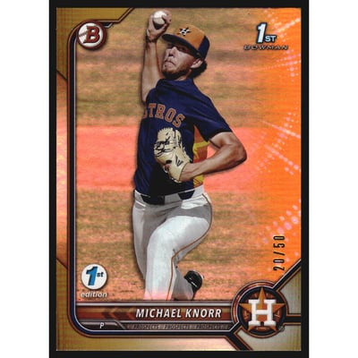 2022 Bowman Draft 1st Edition Gold Foil #BD120 Michael Knorr