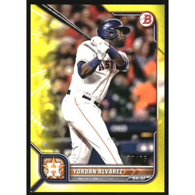 2022 Bowman Yellow #83 Yordan Alvarez