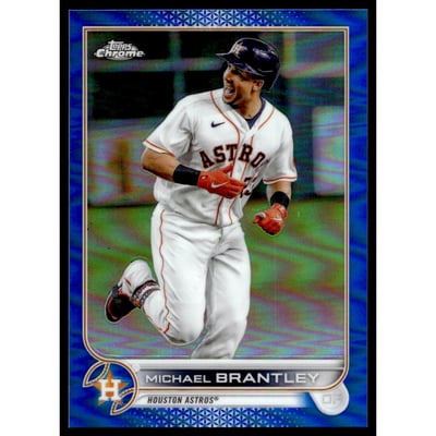 2022 Topps Chrome Blue Refractors #34 Michael Brantley