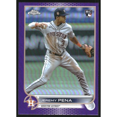 2022 Topps Chrome Update Purple Refractors #USC136 Jeremy Pena