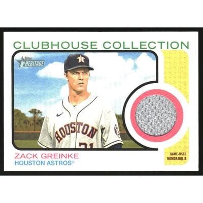 2022 Topps Heritage Clubhouse Collection Relics #CCZG Zack Greinke