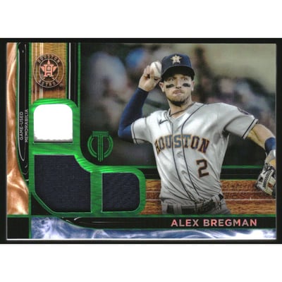 2022 Topps Tribute Triple Relics Green #TTRAB Alex Bregman