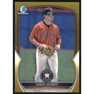 2023 Bowman Chrome Prospects Gold Refractors #BCP174 Drew Gilbert