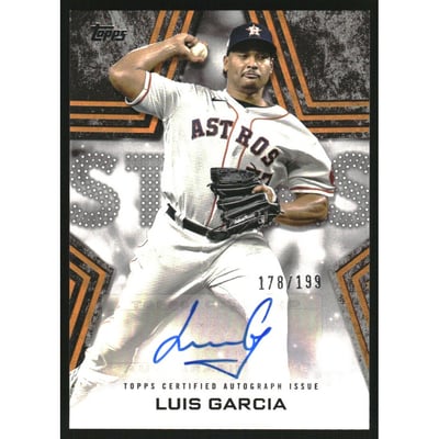 2023 Topps Baseball Stars Autographs Black #BSALG Luis Garcia S2