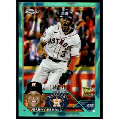 2023 Topps Chrome Aqua Lava Refractors #113 Jeremy Pena