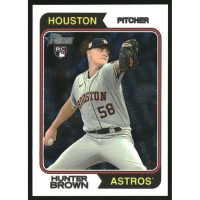 2023 Topps Heritage Chrome #316 Hunter Brown