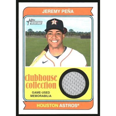 2023 Topps Heritage Clubhouse Collection Relics #CCRJPA Jeremy Pena