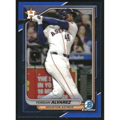 2024 Bowman Chrome Blue Refractors #48 Yordan Alvarez